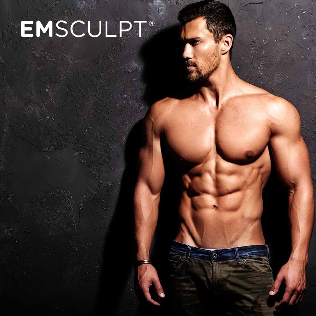 Mann mit Sixpack, Prof. Peter Berlin EMSCULPT