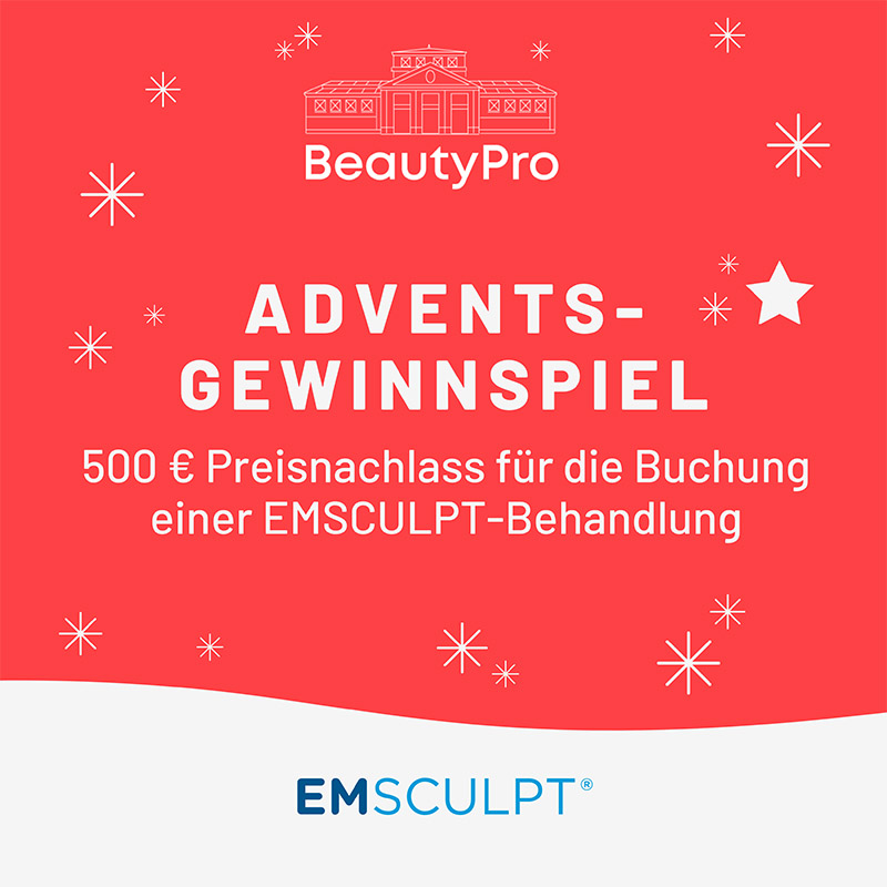 Großes Adventsgewinnspiel (Grafik) für EMSCULPT bei Prof. Peter in Berlin